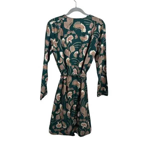 Pomandère Women's Natural Printed Dress Silk Cotton Size 6 Knee Length EUC - Picture 2 of 9